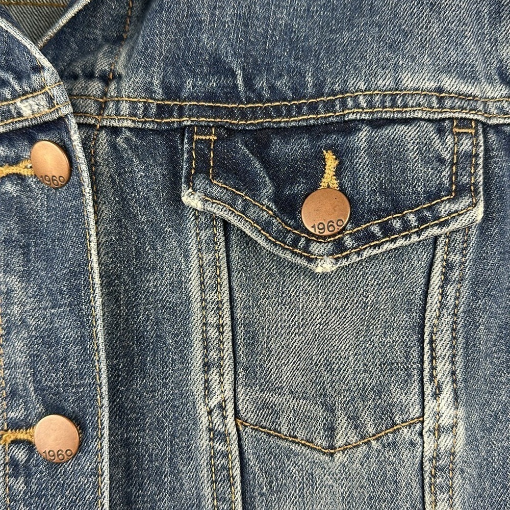 GAP 1969 Icon Flap Jack Medium Wash Denim Jacket - Picture 5 of 9